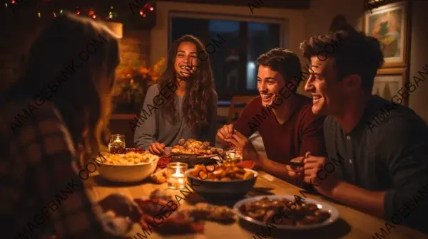 Canadian Family&#8217;s Thanksgiving: Joyful Dinner Time