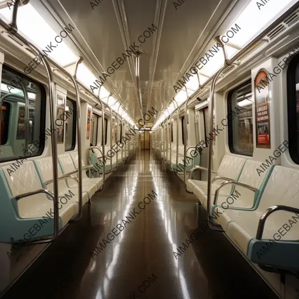 Inside the Subway: New Car with Clean Walls