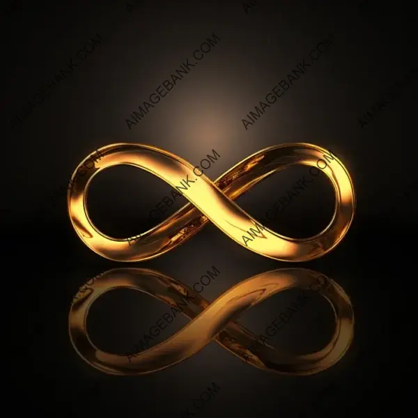 Infinity logo in radiant gold with a reflective touch logo