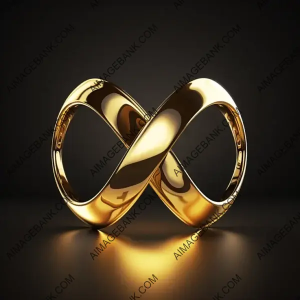 Infinity symbol in gold, a reflection of excellence logo