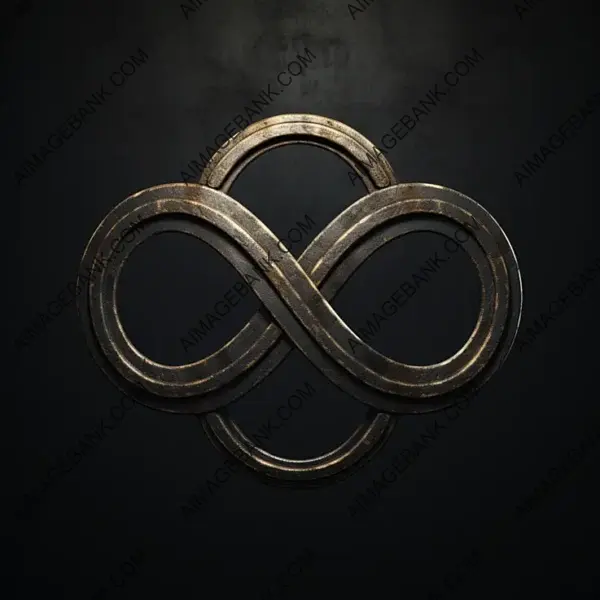 Detailed ultrarealistic image of an infinity symbol&#8217;s loop