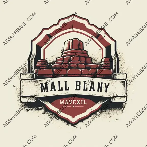 Vintage Masonry Logo: Realistic and Bold