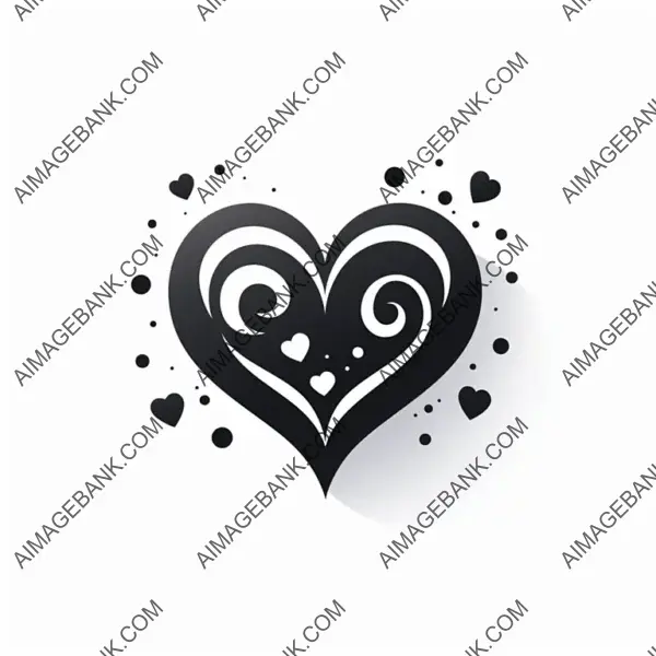 Minimalist Hand-Drawn Heart Doodle Cartoon Logo