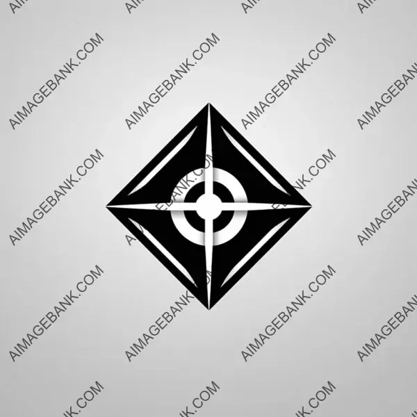 Tech Art Symbol Logo in Clean Black and White