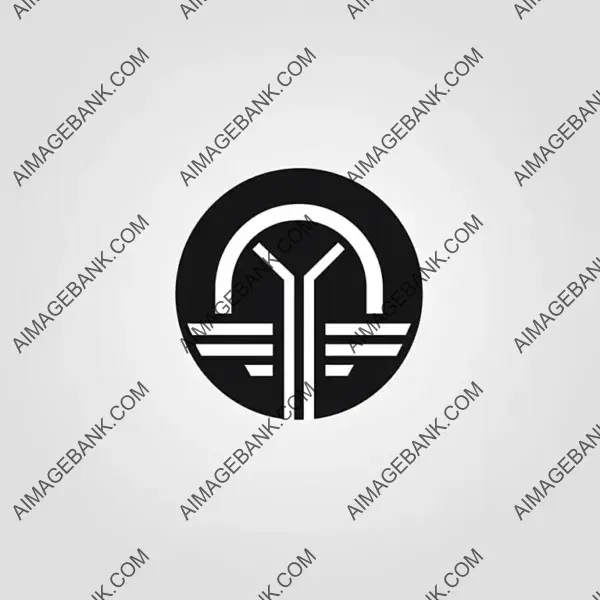 Clean and Simple Black and White Tech Art Symbol Logo