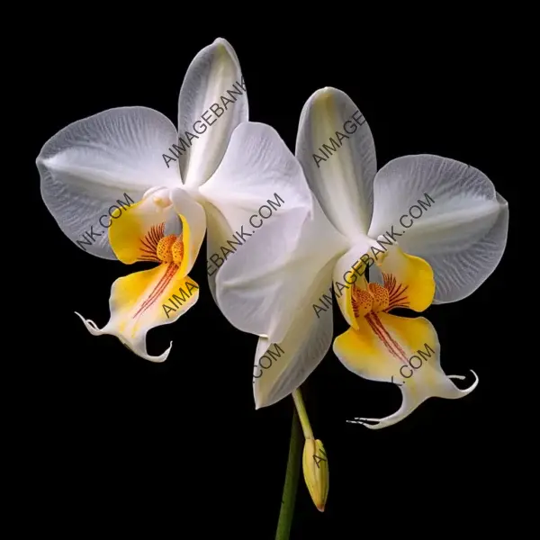 Graceful Orchid Pair: White and Yellow Beauty