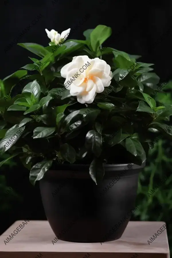 Black Pot Elegance: Gardenia House Plant