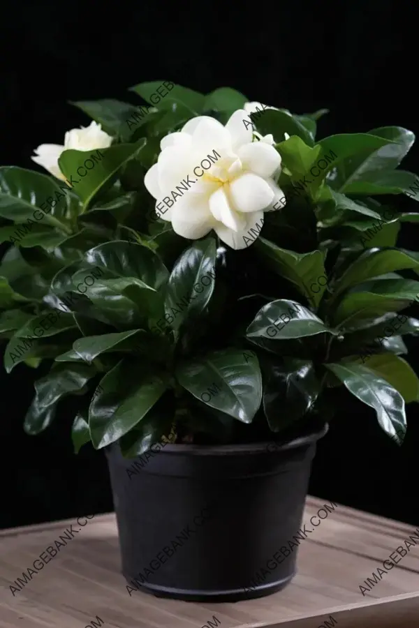 Stylish House Plant: Gardenia in Black Pot