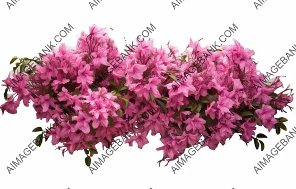 A Beautiful Display of Pink Flowers in a White Isolation