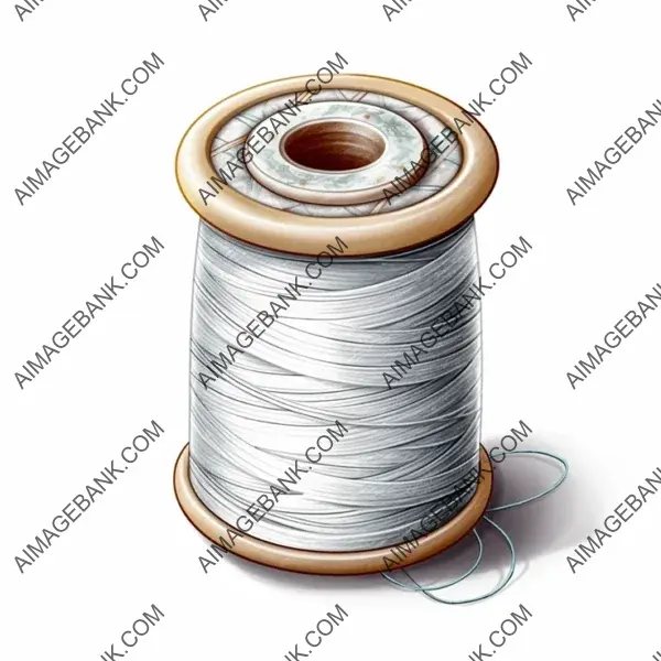 A Light-Colored Vector Drawing of One Thread, So Delicate