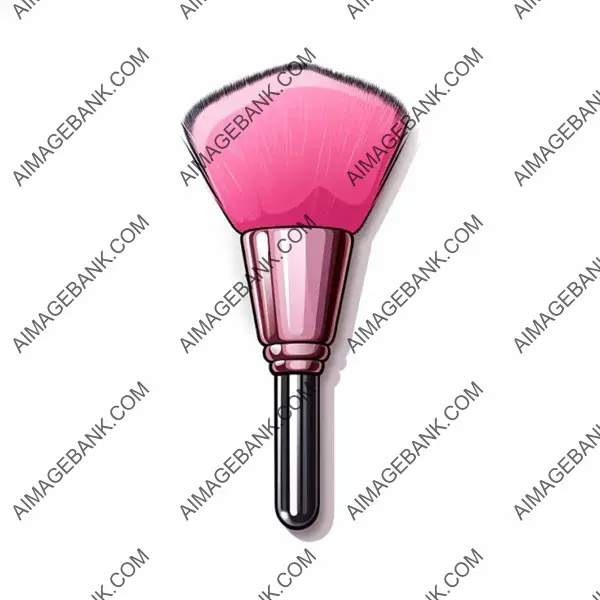 Explore the Beauty of a Pink Makeup Brush with a Simple Design