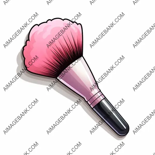 Witness the Elegance of a Pink Makeup Brush in a Simple Style