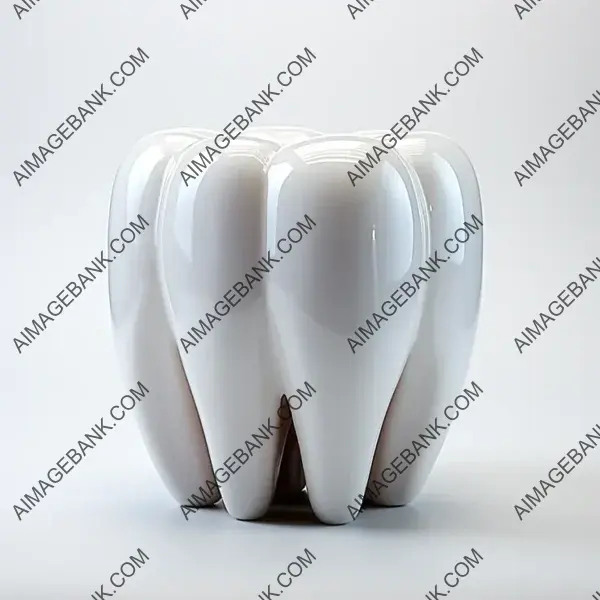 Explore a Single Tooth with a Matte Texture on a Solid White Background