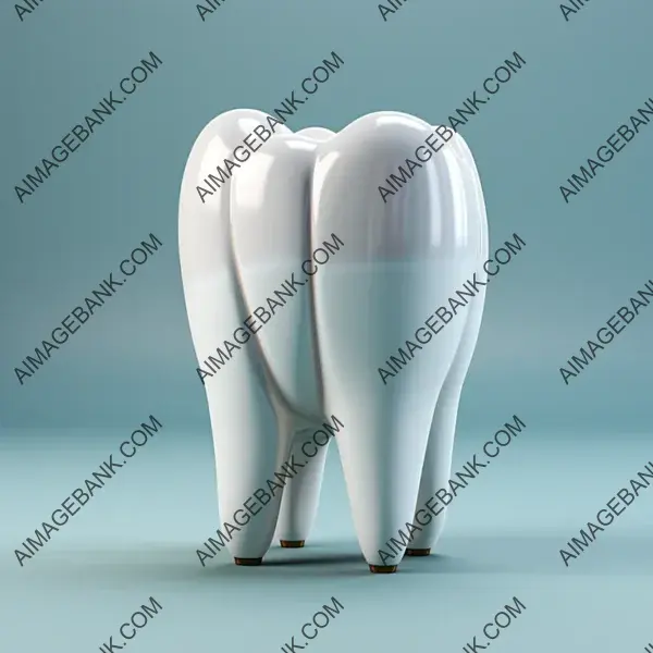 Discover the Beauty of a Single Tooth with a Matte Texture on a White Background