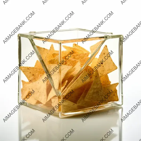 Explore the Tempting Goodness of a Transparent Box Filled with Doritos Chips