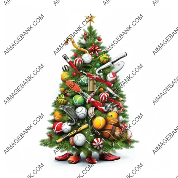 Christmas Tree Clip Art on White Background ? Holiday Spirit