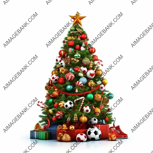 Christmas Tree Clip Art on White Background ? Festive Joy