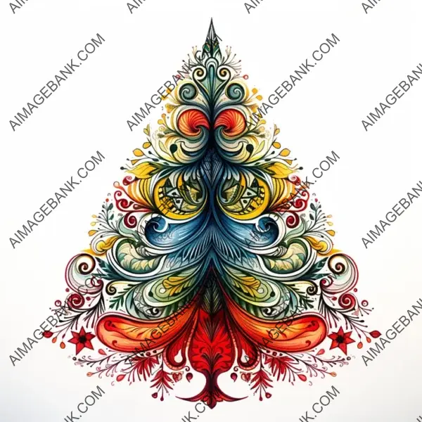 Exquisite Details of Traditional Ornaments on Christmas Tree