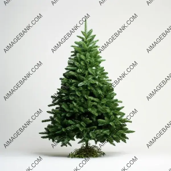 Simple Photograph of an Undecorated Green Christmas Tree