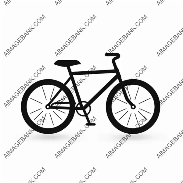 Modern Bicycle Icon in Black and White