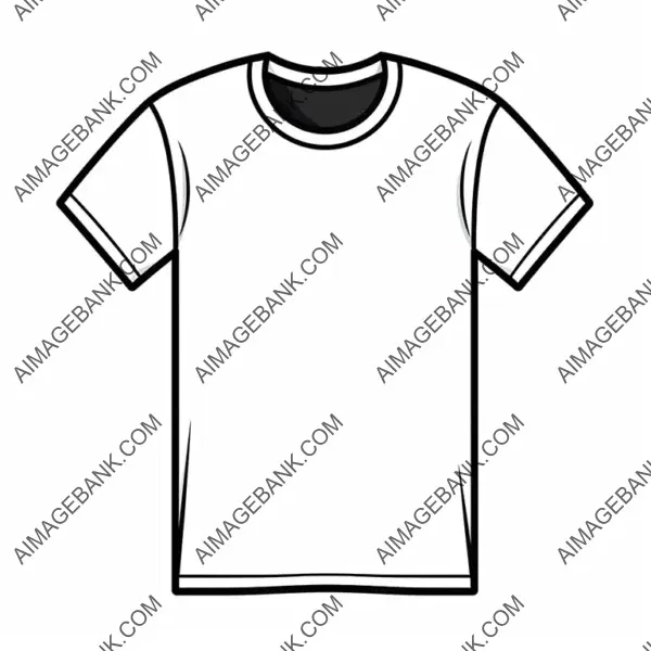 Plain T-Shirt Icon for Website: Vector Simple Design