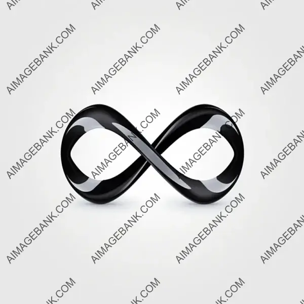 Cool Futuristic Black Infinity Logo Design