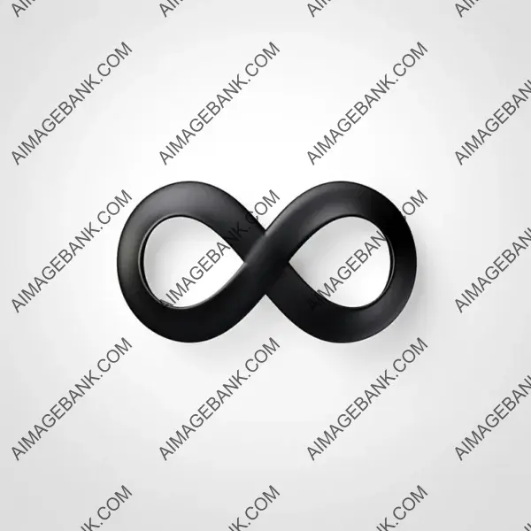 Dimensional Black Infinity Logo: Cool Futuristic