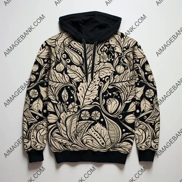 Leavers Hoodie Woodcut Illustration in Line Art