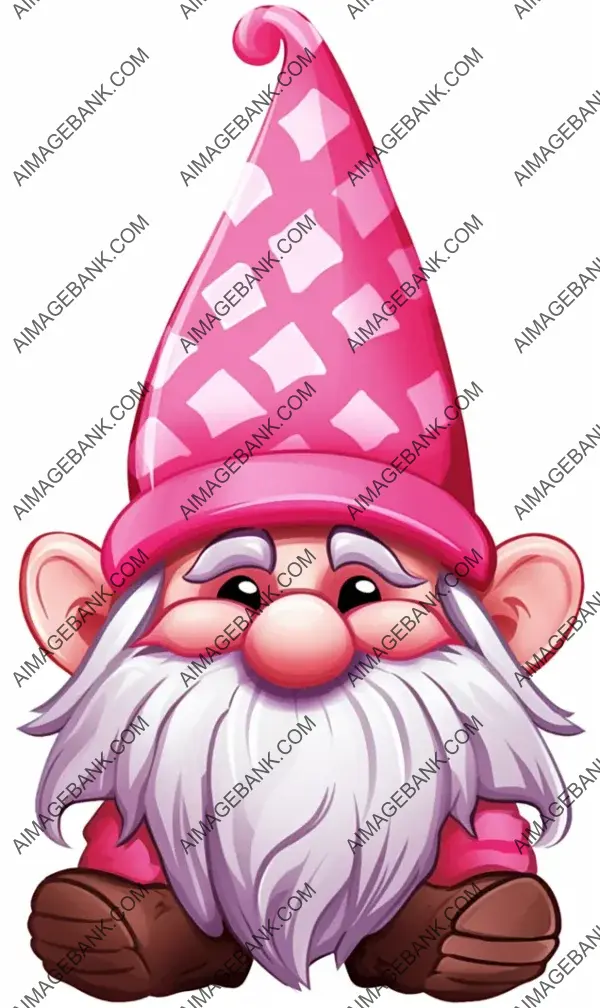 Pink Gnome Hat Covering: Whimsical Garden Charm