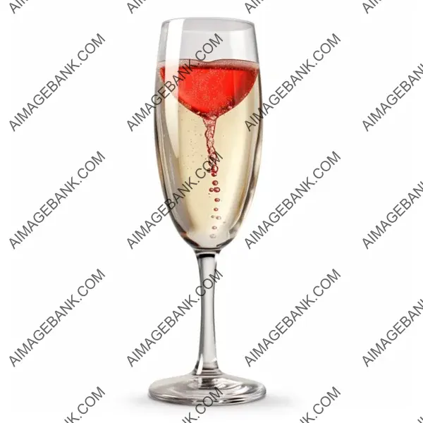 Elegant Valentine&#8217;s Day Champagne Glass Clipart: Romance in a Glass