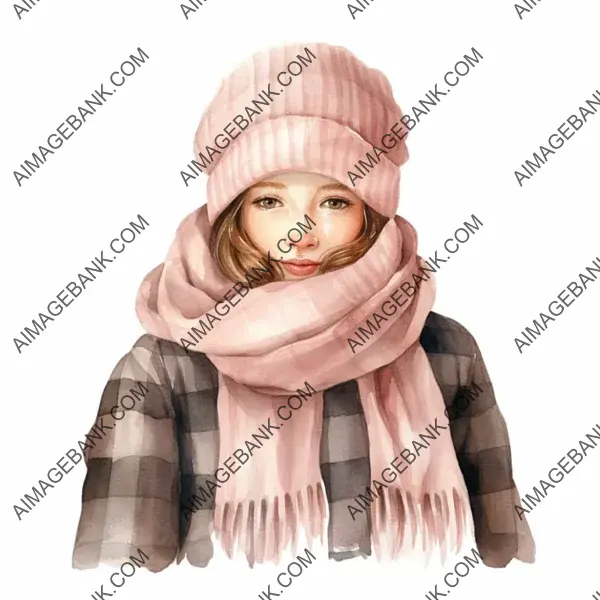 Winter Cozy Watercolor Clipart &#8211; Handcrafted Seasonal Art