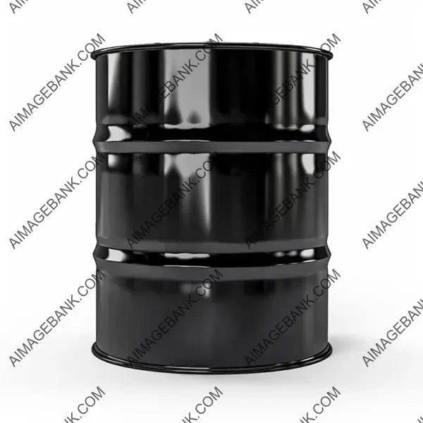 Elegant Black Barrel on a White Background