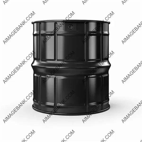 High-Quality Black Barrel Isolated on White