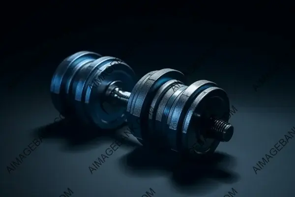 Close-Up Shot of Dumbbells in a Dark Setting