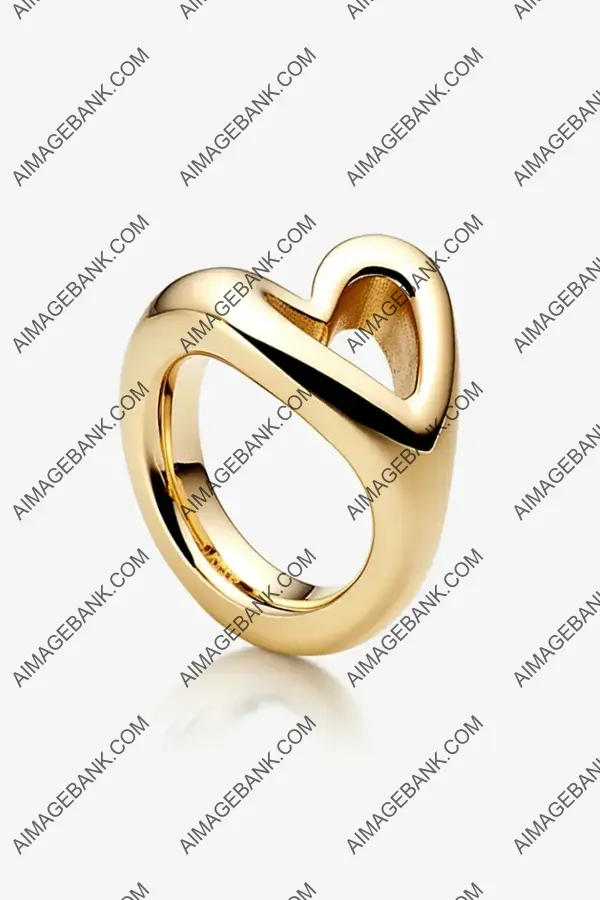 Stylish Gold-Plated Silver Heart Ring with &#8216;Yes&#8217; Inscription