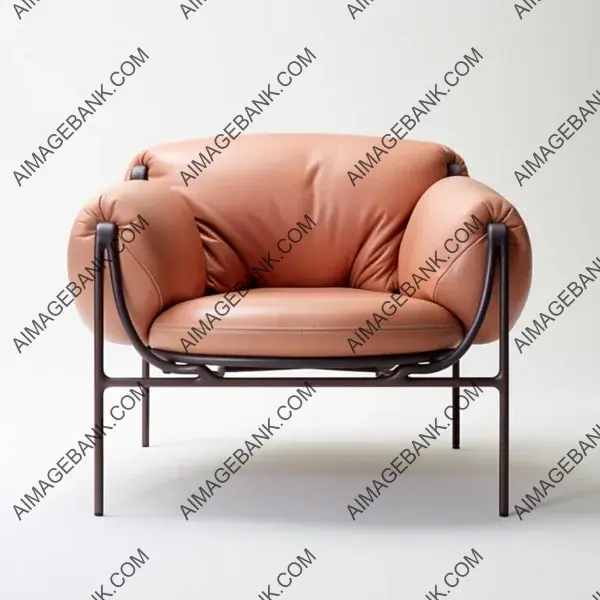 Elegant Steel Frame Nendo Chair: Covered in Exquisite Fabric