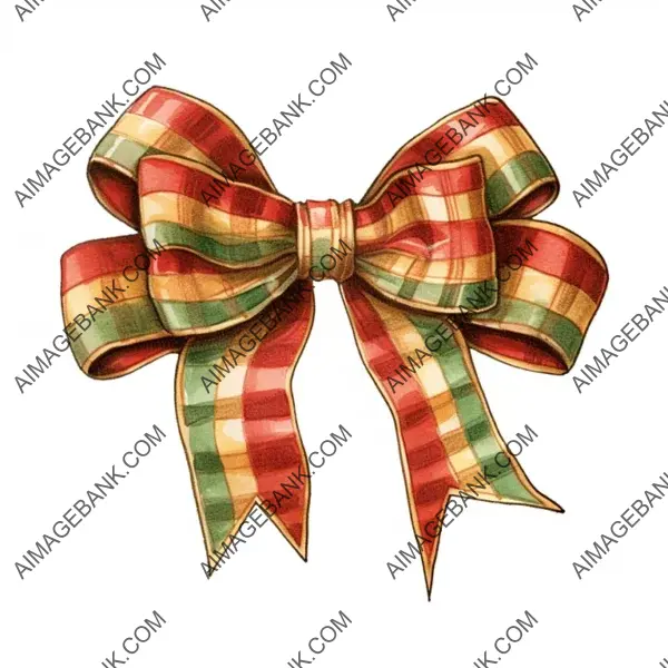 Chic Christmas Theme Bow: Gold Ribbon