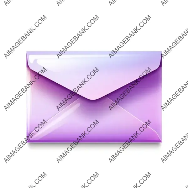 Purple Envelope Icon in Vector Image Silo Style