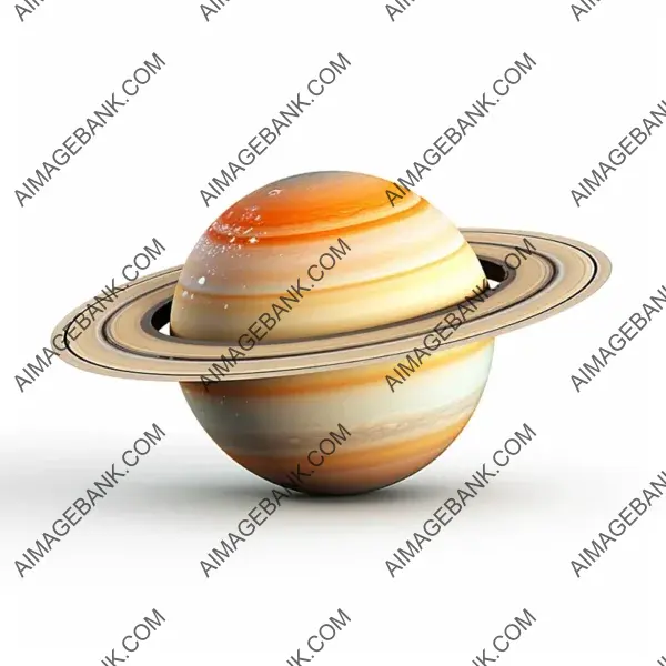 Saturn: A Stunning Planet on a White Background