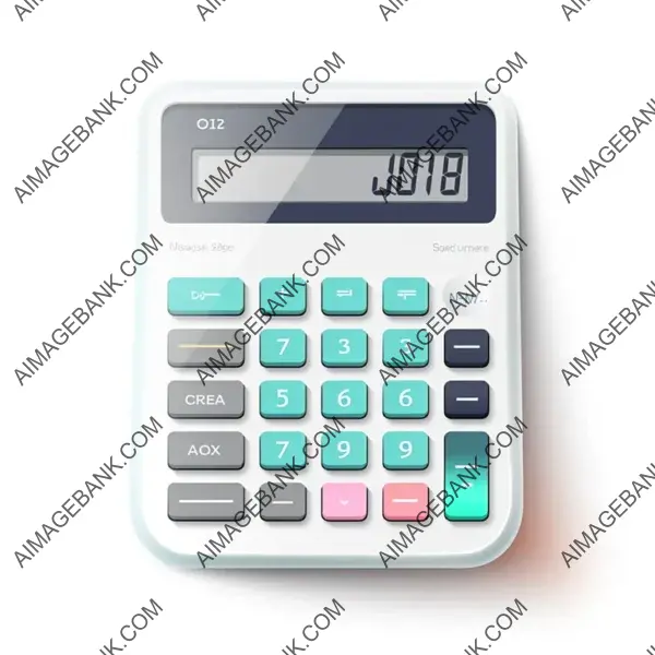 White Background Modern Calculator &#8211; Electronic Device