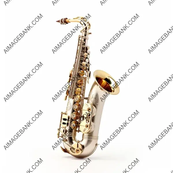 Saxophone Illustration on White Background &#8211; Music