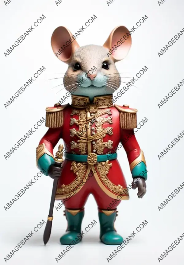 Realistic Nutcracker Mouse in Full Body View &#8211; Classic Decor