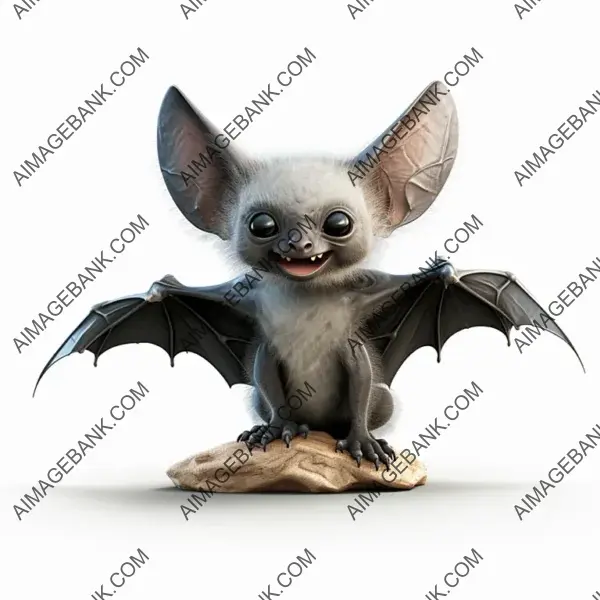 Wildlife Illustration &#8211; Realistic Style Disney Standing Bat