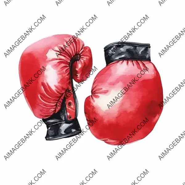 Athletic Gear &#8211; White Background Watercolor Boxing Gloves