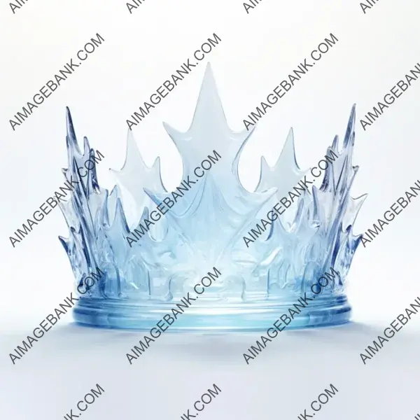 Fantasy Illustration &#8211; 3D White Background Gorgeous Minimalist Ice Fairy Wings