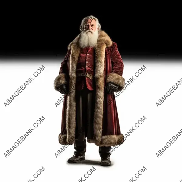 Santa Costume on White Background &#8211; Christmas Art