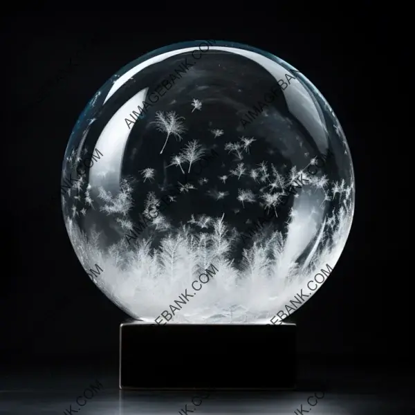 Winter Decoration &#8211; Huge Clear Empty Snow Globe Isolated