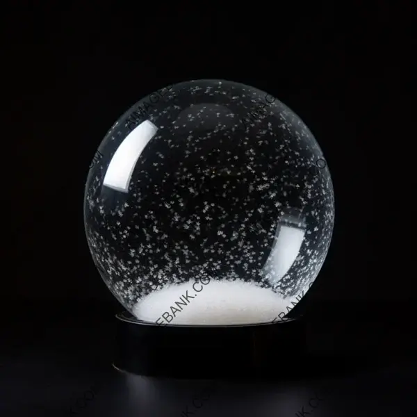 Isolated Snow Globe with Clear Empty Space &#8211; Seasonal Decor