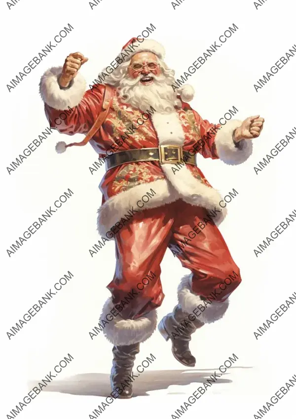 Christmas Celebration &#8211; Santa Claus Dancing in Full Costume