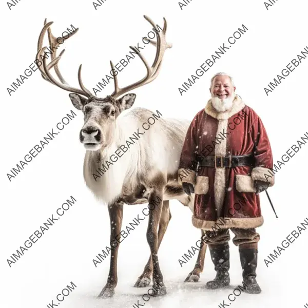 Holiday Artwork &#8211; Reindeer and Santa Illustration